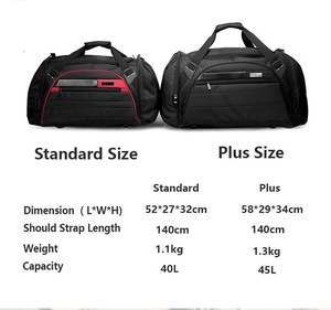 Bolsa de lona impermeable para gimnasio, bolso deportivo grande de viaje con compartimiento para zapatos - Product Image 3