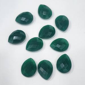 AA Calidad Natural Niza Lágrima Corte Verde Onyx Piedras preciosas sueltas Diseñador Corte Cuarzo para joyería Tamaño personalizado - Product Image 3