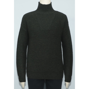 Pull en maille à col rond à manches longues pour homme personnalisé, anti-froissement, coton biologique, motif jacquard, design torsadé, motif uni, tricoté - Product Image 5