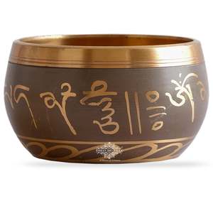 Cuenco Tibetano de Latón con Grabado de Buda, Metal Plateado y Pintado, con Logotipo de Hierro y Zinc para Oración - Product Image 5