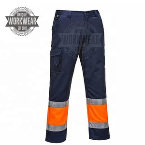 Pantalones de Trabajo de Seguridad de Alta Visibilidad, Fabricados en Fábrica, de Poliéster, con Certificación CE, Reflectantes, Tipo Cargo, Unisex - Product Image 5