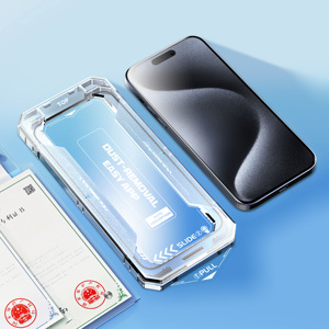 Protector de Pantalla de Vidrio Templado Anti-Espía 9H de Cobertura Completa con Aplicación Fácil y Eliminación de Polvo para iPhone 13 14 15 <span class=keywords><strong>16</strong></span> 17 Pro Max - Product Image 5