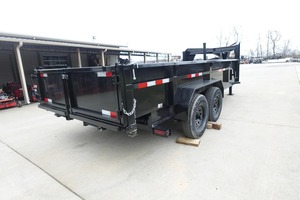 Gorilla 7x16 Telescopic Gooseneck IBeam Dump Trailer with 2ft Sides 7K Axles Gear Motor-for Farm Trailers Acheter maintenant! - Product Image 2