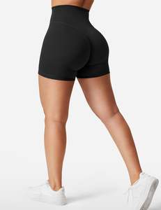 Shorts de yoga pour femmes avec logo personnalisé, de haute qualité, style motard, effet push-up, respirants, nouveaux shorts de yoga - Product Image 2