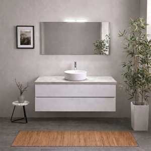 Meuble de salle de bain de luxe 120 cm 2C 1V, design italien Koricini blanc, export, avec miroir lumineux 120x60 - Product Image 1
