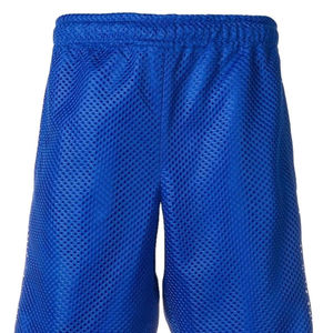 2024 Top Trending Blue Basketball <b>Shorts</b> Wholesale Custom Double Mesh Layer Street Jogger with Vintage <b>Decoration</b> - Product Image 4