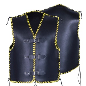Gilet de moto en cuir de vachette véritable pour homme, personnalisable, de haute qualité, coupe-vent, grande taille, imperméable - Product Image 6