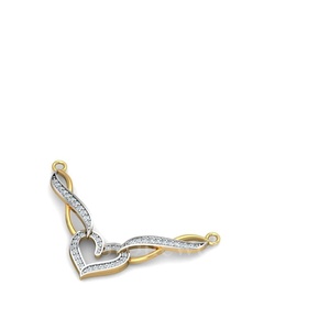 Stonewels Manahputa Mangalsutra Modern Elegance Intricate Black Beads Yellow <b>Gold</b> Accents Trendy Diamond-Inspired Wedding - Product Image 5