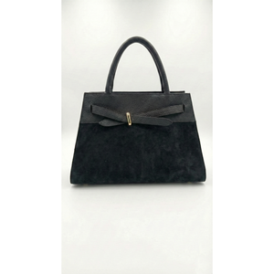 Borsa a mano strutturata in vera pelle scamosciata Art. 26007-Borse Made in Italy - Product Image 1