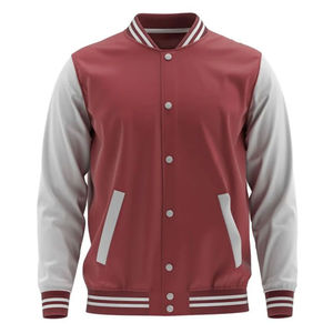 Men American Letterman Baseball School Team Varsity Jacket Black <b>Wool</b> Real Leather Sleeves Stand Waterproof Breathable Windproof - Product Image 1