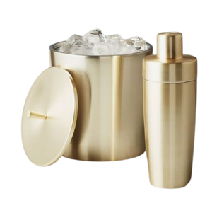 Top Seller Gold Stainless Steel Cocktail Shaker <b>Bar</b> <b>Accessories</b> Jigger Bartending Kit <b>Bar</b> Tool Wooden Handle Shaker Cocktail Set - Product Image 4