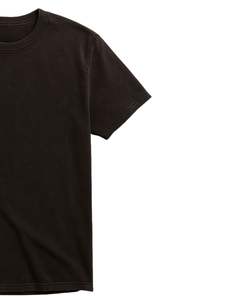T-shirt en coton pour homme, col rond, uni, manches courtes, coupe classique, doux, respirant, pour un usage quotidien, décontracté, impression personnalisée disponible - Product Image 3