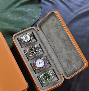 Caja de reloj de cuero personalizada, caja de reloj marrón, caja de reloj de viaje, caja de reloj de viaje, Regalos para Él para hombres, joyero personalizado - Product Image 2