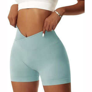 Pantalones cortos de Yoga de gimnasio transpirables de mujer personalizados con bolsillo Streetwear estilo entrenamiento pantalones cortos para correr - Product Image 3