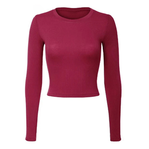 Căng Cao Phía Trước Thiết Kế Racer Trở Lại Crop Tops Phụ Nữ Thường Xuyên Chiều Dài Dài Tay Áo In Mô Hình Phong Cách Thời Trang Thời Trang dạo phố Spandex Vải - Product Image 2