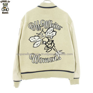 <b>Top</b> Selling Casual Men Embroidery Jackets Soft Material With <b>Leather</b> Sleeve For Weekend Travel And Outdoor Use - Product Image 2
