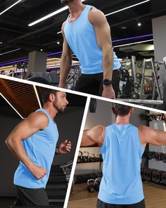 <b>Men's</b> UPF Casual Tank <b>Top</b> Quick Dry Summer Workout Muscle Sleeveless Shirts Solid Knitted <b>for</b> <b>Swim</b> Beach Bodybuilding - Product Image 6