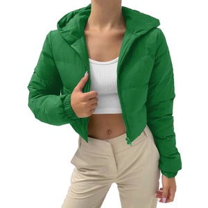 แจ็กเก็ตทรงปลาปักเป้ามีซิปสำหรับผู้หญิงแจ็กเก็ตฤดูหนาวคอเสื้อพับลงมีสไตล์ - Product Image 6