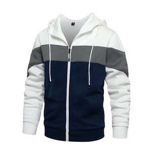 Autumn Winter Unisex <b>Cardigan</b> Hoodie New American Retro Trendy Warm Patchwork Sportswear with Contrasting Colors Printed Pattern - Product Image 5
