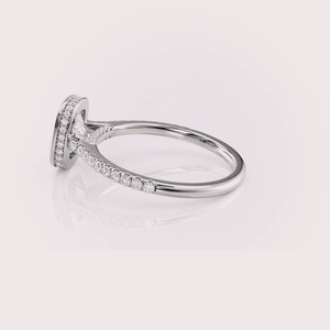 IGI Certified Cushion Cut Lab Grown Diamond Engagement <b>Ring</b> 14K Rose / Yellow & White Gold Bezel Set Diamond Bridal <b>Ring</b> - Product Image 4