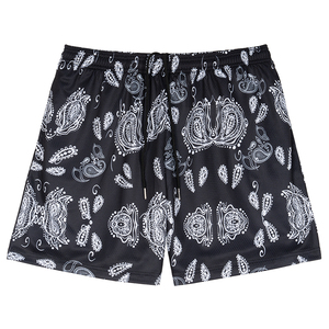 กางเกงขาสั้นผ้าโพลีเอสเตอร์สำหรับผู้ชายพิมพ์ลายผ้าโพกหัวสำหรับผู้ชายกางเกงขาสั้นเล่นกีฬาลายกราฟิกแนวสตรีทสวมใส่ได้ตามต้องการ - Product Image 2