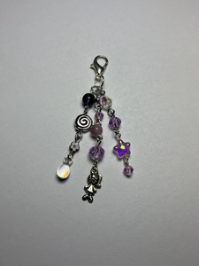 พวงกุญแจลูกปัดสีม่วงสำหรับเด็กผู้หญิง - Product Image 3