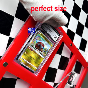 Cadre de carte graduée transparent personnalisé SYP pour Pokémon - Pikachu Neo Genesis # Support d'affichage pour 70 <span class=keywords><strong>cartes</strong></span> <span class=keywords><strong>PSA</strong></span> avec aimant puissant, support en acrylique à 9 emplacements - Product Image 4