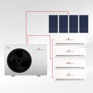 Multi-language Wifi 6kw 8kw 10kw Potovoltaic Solar Air Water Heat Pump DC Inverter Heating Pump For House Heating Cooling