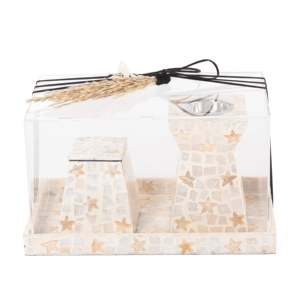 Juego versátil de quemador de incienso de nácar, elegante quemador de Capiz y bandeja de regalo, soporte perfecto para Eid Ramadán o uso doméstico - Product Image 1