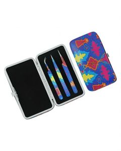 Ensemble de pinces à épiler professionnelles en acier inoxydable non magnétique pour extensions de cils, poignée confortable, application propre et lisse, légères - Product Image 2