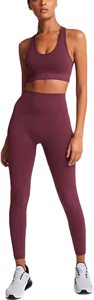 Conjunto de entrenamiento para mujer, conjuntos de 2 piezas, mallas de Yoga sin costuras con Sujetador deportivo, camiseta sin mangas, conjuntos de gimnasio, conjuntos a juego, varios colores - Product Image 6