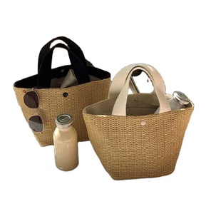 Bolsos de Playa Elegantes y Modernos, Bolsos de Paja Multicolores Personalizados, Bolsos de Mano de Paja para Mujer, Productos al por Mayor - Product Image 1