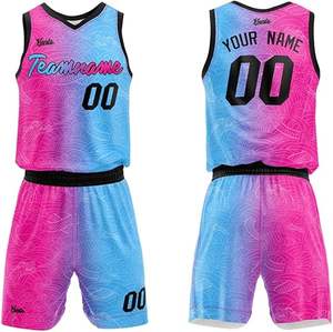 Uniforme de Baloncesto Personalizado, Camiseta y Pantalones Cortos Sublimados, Color Personalizado - Product Image 1