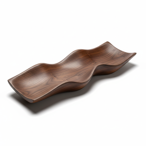 Plateau de service rectangulaire moderne en bois massif naturel écologique de la meilleure qualité pour hôtel, restaurant, cuisine, décoration intérieure – Le moins cher - Product Image 3