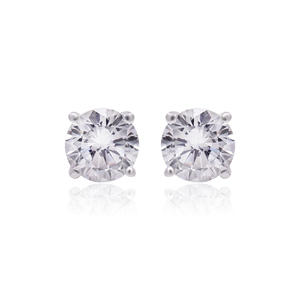 Pendientes de tuerca chapados en oro de 18 quilates de Plata de Ley 925 sólida con corte facetado de circón natural al por mayor, joyería fina para boda y Mujer - Product Image 5