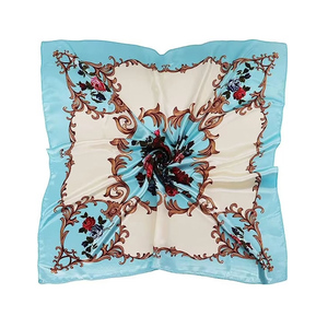 Women's Square Twill Digital Printed Silk Satin <b>Scarf</b> <b>Long</b> 180cm Beach Hijab Soft Multi-Functional Fashion Accessory - Product Image 2