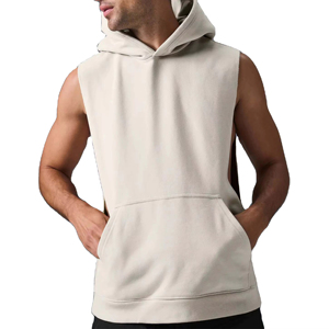 Breathable 100% Cotton Winter Men's Hooded Tank Tops Sleeveless Gym <b>Hoodies</b> for <b>Workout</b> & Bodybuilding - Product Image 6