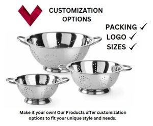 Wholesale Premium Quality Stainless Steel Kitchen Storage <b>Baskets</b> <b>Small</b> Large Fruit Vegetable Colanders Drain <b>Wash</b> <b>Basket</b> - Product Image 3