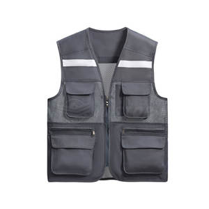 เสื้อกั๊กทำงานสะท้อนแสงมองเห็นได้ชัดเจนเสื้อกั๊กนิรภัยมีแถบสะท้อนแสงมองเห็นได้ชัดเจน - Product Image 1