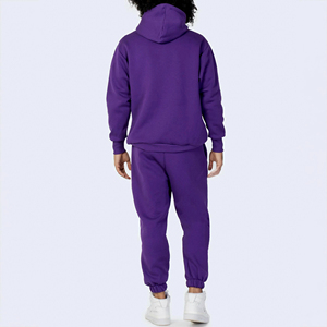 Ensemble de survêtements pour hommes avec écusson personnalisé en détresse Ensemble de pantalons à capuche et à revers Ensemble de survêtements unisexe délavés à l'acide - Product Image 6