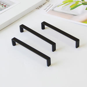 Poignées de meuble modernes en alliage de zinc noir mat pour armoires, tiroirs, placards, salons et bureaux - Meubles durables et écologiques - Product Image 3
