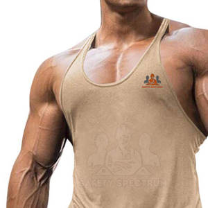 OEM Service Latest Design Oversize Casual Breathable Quick Dry Eco-Friendly Knitted 100% Cotton Stringer <b>Vest</b> for <b>Men</b> High - Product Image 5