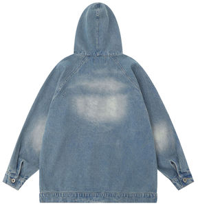 Chaqueta vaquera con capucha de otoño para hombre, abrigo vaquero de Hip Hop, chaqueta vaquera Retro, chaquetas bomber informales de calle para hombre y mujer, sudaderas con capucha - Product Image 3