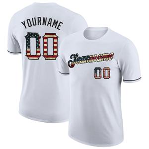 Venta al por mayor Direct shirts Engro Sportswear Industry camisetas Custom White Vintage Flag-Black Performance T-Shirt - Product Image 1