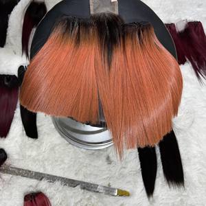 ผมมนุษย์แบบมัดผมตรงสีสดใสผม1B/บูร์กผมต่อ - Product Image 6