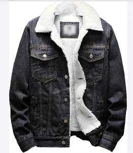 Veste en jean boutonnée pour homme, design personnalisé OEM, haute qualité, 100% coton, streetwear avec fourrure, veste personnalisable tendance - Product Image 4