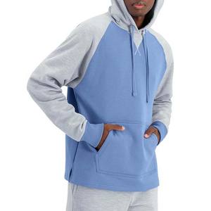 Sweat-shirts à capuche décontractés pour hommes en coton, couleur contrastée, broderie personnalisée, imprimé, manches longues, basiques, hiver, tissu 380g - Product Image 4