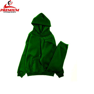 Ensembles sport et gym pour hommes avec logo personnalisé de grande taille, vestes à capuche, pantalons de survêtement, vêtements de fitness unis de haute qualité, ensemble de survêtement 2 pièces - Product Image 3
