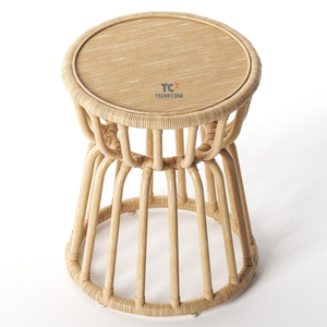 Mesita de Noche Infantil de Ratán, Muebles de Materiales Naturales, Mesa Auxiliar para Habitación Infantil - Product Image 5