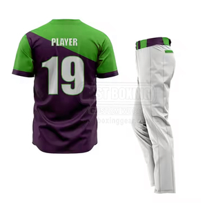 Uniforme de baseball personnalisé pour hommes 2025 de meilleure qualité 100% uniforme de baseball pour hommes en polyester - Product Image 2